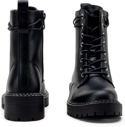 Miniatura 7 de Jeossy Botines de combate 9627 para mujer con tacón bajo con cordones y cremallera lateral