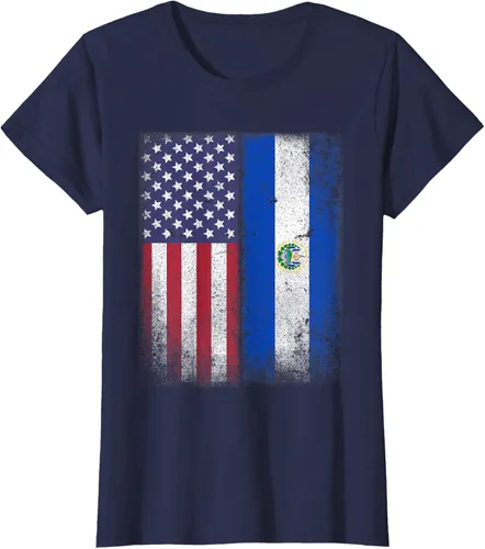 Miniatura 13 de Salvadoran American Flag El Salvador Salvadorean Salvadorian T-Shirt for Women Kids Men