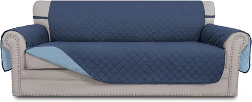 Miniatura 228 de Easy-Going - Funda para sofá, futón y sillón sin reposabrazos, reversible, resistente al agua, para mascotas y niños (azul oscuro/azul claro)