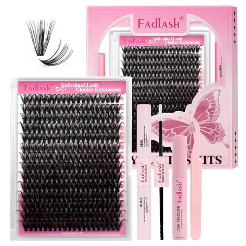 Miniatura 8 de Kit de Extensiones de Pestañas DIY, Pestañas Individuales en Racimos, Pegamento y Sellador de Pestañas, Removedor de Pegamento de Pestañas