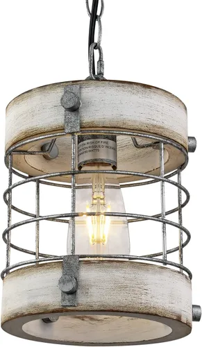 Miniatura 11 de Lámpara colgante de granja, lámpara de araña ajustable de metal y madera, iluminación colgante rústica para isla de cocina, dormitorio, comedor
