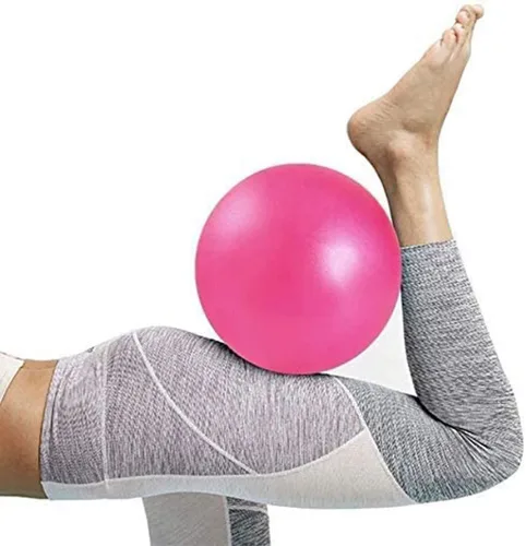 Miniatura 6 de Pelota de ejercicio pequeña antiestallido, antideslizante, estabilidad de 9 pulgadas con popote inflable, mini pelotas de pilates, ideal para yoga