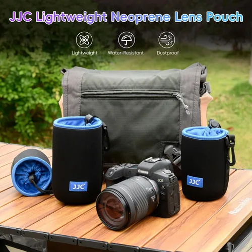 Miniatura 2 de JJC Funda de neopreno con cordón para lente de cámara, bolsa protectora para lentes sin espejo de hasta 3.3 x 5.1 (D X H) para Canon RF 3.346 in