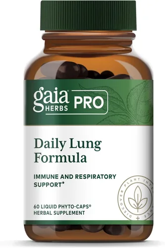 GAIA HERBS PRO Fórmula diaria de pulmón, apoyo para la salud respiratoria* - Suplemento inmunológico con hoja de gordolobo, raíz de malvavisco y más