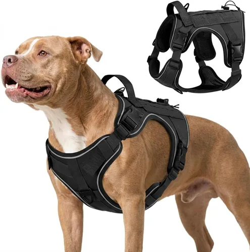Miniatura 38 de VavoPaw cinturón de seguridad para perro, arnés de coche con peto de seguridad y hebilla ajustable para vehículo, cinturón de seguridad de nailon