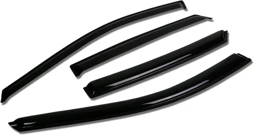 Miniatura 8 de DNA Motoring WVS-T2-0096 - Deflector de ventana de ventilación de humo oscuro, protector contra la lluvia/sol (4 unidades), paquete de 1