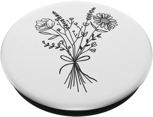 Miniatura 2 de PopSockets PopSockets Swappable PopGrip PopGrip de flores silvestres blancas