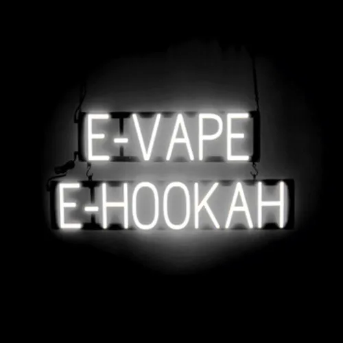 Miniatura 33 de SpellBrite Cartel E-JUICE Señalización de tienda de humo con aspecto de neón, luces LED azules 22.3 x 6.3 pulgadas