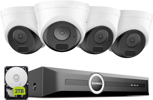 Miniatura 10 de SANNCE Sistema de cámara de seguridad PoE de 5 MP, NVR de vigilancia de 8 canales y 6 MP con 4 cámaras domo HD de 5 MP resistentes a la intemperie