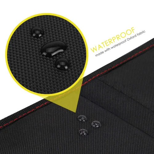 Miniatura 5 de Protector de asiento de coche para asientos de automóvil para bebés y niños, antideslizante, impermeable, con bolsillos de malla 2-Negro