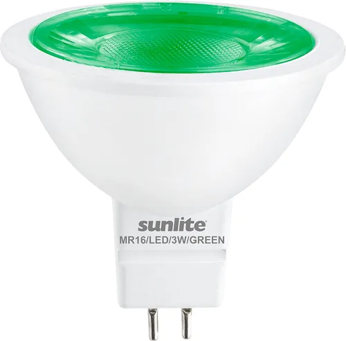 Miniatura 10 de Sunlite Foco reflector LED MR16 41047, 90 lúmenes, 3 vatios (ecualizador de bombilla halógena de 25 W) 12 V, base bi-pin GU5.3, no regulable, Rojo