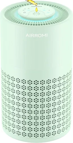 Miniatura 15 de Purificador de aire AIRROMI para dormitorio con filtro HEPA 3-en-1, purificador de aire para mascotas para el hogar con olor a orina de gato, cubre