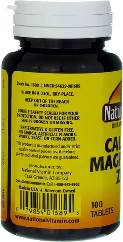 Miniatura 2 de Nature's Blend Calcio y magnesio zinc, 100 tabletas (paquete de 2)