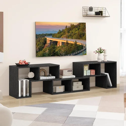 Miniatura 6 de Giantex Soporte de TV de combinación libre para dormitorio, centro de entretenimiento para TV de 50, 55, 60, 65 pulgadas, mesa consola multimedia