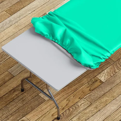 Miniatura 33 de Sorfey Mantel ajustado con elástico, vinilo con parte trasera de franela, se adapta a mesa de 24 x 48 pulgadas, rectangular, a prueba de agua, fácil