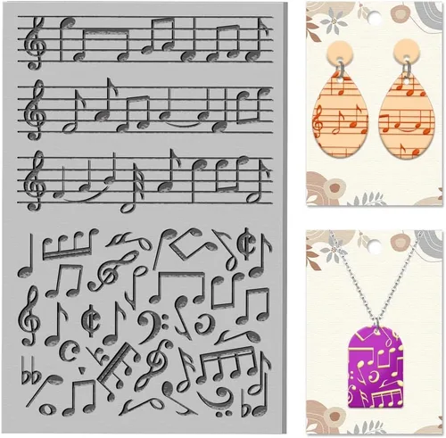 Miniatura 13 de CHGCRAFT Tapete de textura de arcilla para visión trasera, moldes de arcilla polimérica bohemia, herramientas artísticas de textura de arcilla