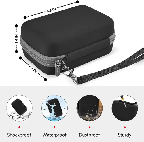 Miniatura 3 de Leayjeen Funda para impresora fotográfica para teléfono inteligente compatible con KODAK Mini 2/Mini Shot 2 Retro 4PASS Impresora fotográfica Negro