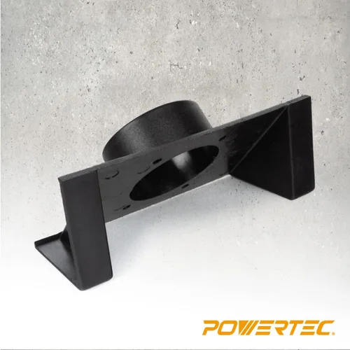 Miniatura 2 de POWERTEC 70152 Puerto de polvo para mesa de router Adaptador de recolección de polvo de 2.5 pulgadas DI x 6.5 pulgadas para guía de mesa de router