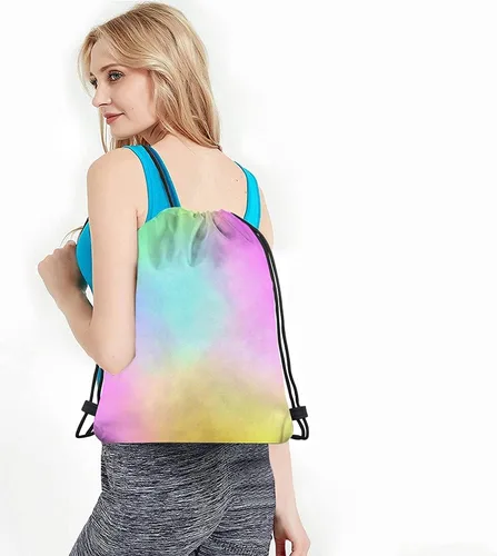 Miniatura 4 de Beabes Acuarela Unicornio Cordón Bolsas Mochila Gimnasio Saco, Multi-a70, Mochilas de viaje
