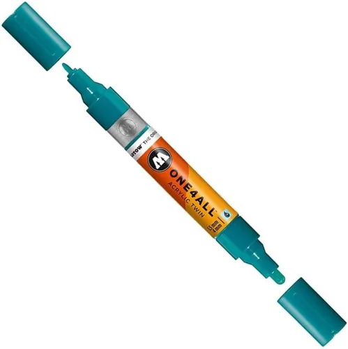 Miniatura 33 de Molotow ONE4ALL - Marcador acrílico de doble bomba, puntas de 0.059 in y 0.157 in, luz Amazonas, 1 cada uno (227.423)
