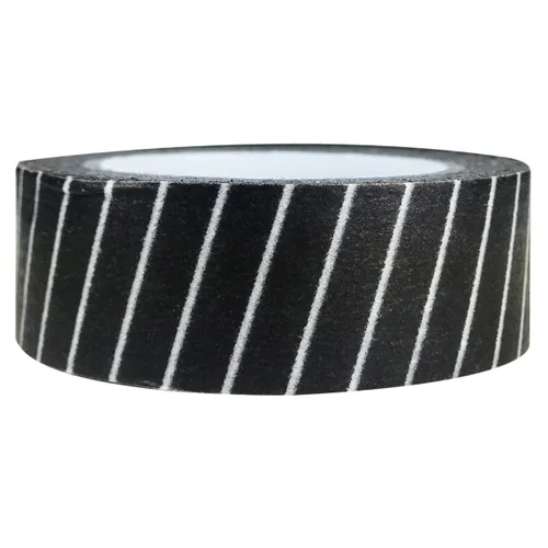 Miniatura 30 de Wrapables Cinta adhesiva japonesa a rayas Washi - Rayas de bloque verde diagonal Rayas diagonales de bloque verde