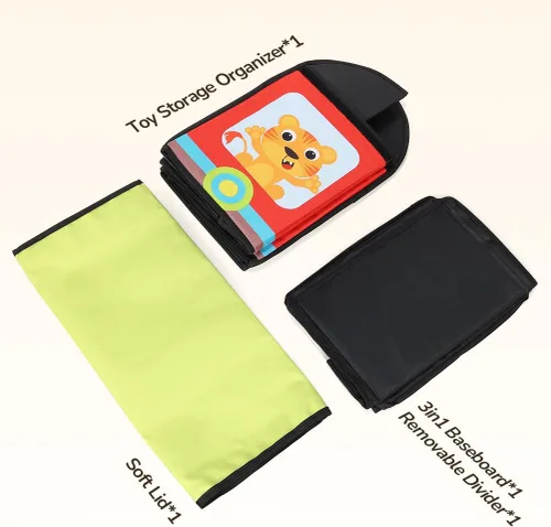 Miniatura 3 de YOHOOLYO Organizador de almacenamiento de juguetes para niños, 28.3 x 12.6 x 17.3 pulgadas, caja de juguetes grande y resistente con tapa y asas