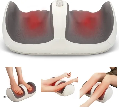 Nekteck Foot Massager with Heat & Shiatsu Foot Roller, Adjustable Intensity & Calf Massage for Sore Feet, Neuropathy & Plantar Fasciitis, Portable