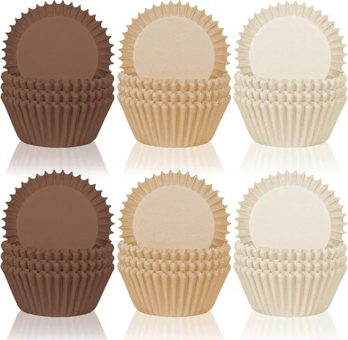 Miniatura 11 de Whaline 600 Piezas Forros Azules para Cupcakes Degradado Azul Portadores de Moldes para Hornear Envoltorios para Cupcakes Forros para Muffins