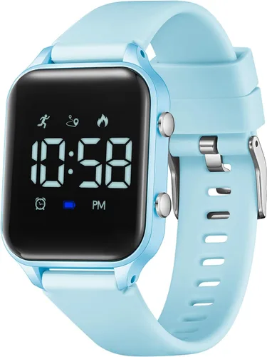 Miniatura 12 de Relojes digitales para niños y niñas, reloj deportivo con rastreador de fitness, podómetro, alarmas, cronómetro, no necesita aplicación, reloj