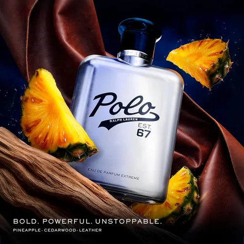 Ralph Lauren Polo 67 Extreme - Eau de Parfum Hombre - Aroma Gourmand - Con Acuerdos de Piña Caramelizada, Cedro y Cuero - Colonia para Hombre