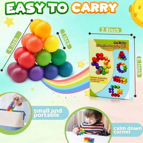 Miniatura 5 de Huevos de Pascua de Juguetes Sensoriales para Autismo, Relleno de Cesta para Niños Pequeños, Bola de Ansiedad para Niños Autistas con TDAH