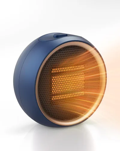 Calentador de espacio para uso en interiores, calentador eléctrico portátil con calentamiento rápido 2S y cerámica PTC, protección contra