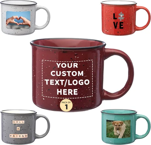 Miniatura 31 de DISCOUNT PROMOS Tazas de Café de Cerámica Personalizadas para Fogata de 13 oz. Juego de 100, Paquete Personalizado a Granel - Perfecto para Té