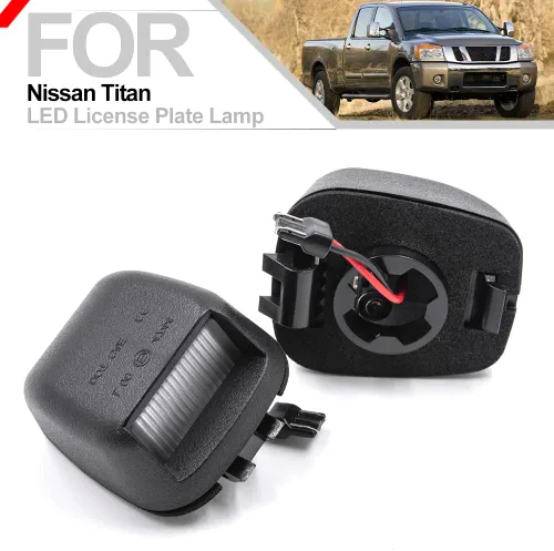 Miniatura 3 de 2 unids LED placa luz lámpara para Nissan Titan Frontier Xterra Armada libre de errores Led luces traseras OEM xenón blanco LED matrícula matrícula