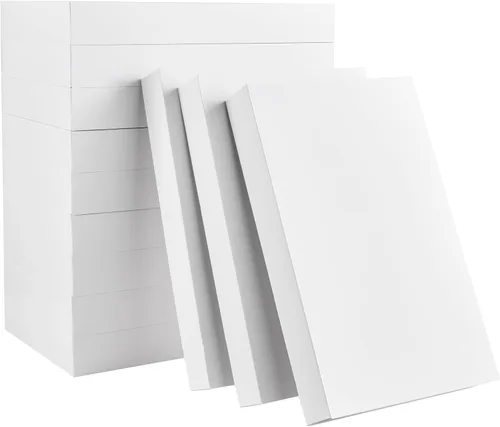 SUNCOLOR Cajas de regalo grandes con tapas, cartón blanco, 15 x 9.5 x 2 pulgadas, paquete de 12, para ropa, camisas, regalos, acabado blanco limpio