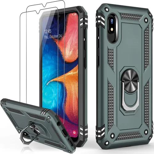 Miniatura 18 de IKAZZ Funda para Galaxy A10e con protector de pantalla, grado militar, a prueba de golpes, resistente, pasa prueba de caída de 16 pies con soporte