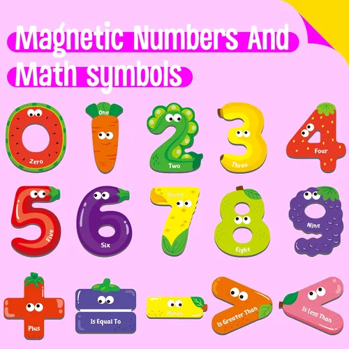Miniatura 3 de Números magnéticos y símbolos matemáticos, herramienta de aprendizaje educativo para niños, reconocimiento matemático, 25 imanes que incluyen 20