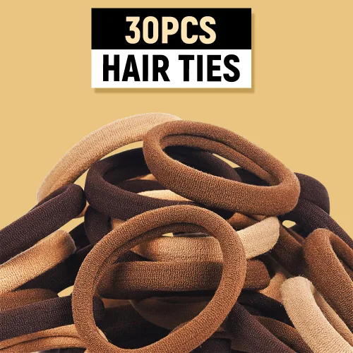 Miniatura 3 de TsMADDTs - Lazos para el cabello para mujer, 30 lazos de algodón sin costuras para cabello grueso, 500 bandas elásticas transparentes, 2