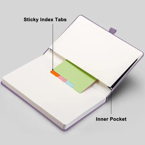 Miniatura 8 de RETTACY Cuaderno rayado, 192 páginas numeradas, tamaño A5 mediano (5.7 x 8.3 pulgadas), para hombres y mujeres, para hacer notas, escritura, trabajo