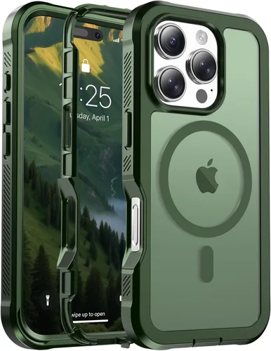 Miniatura 157 de jaroco - Funda magnética compatible con MagSafe para iPhone 11 de 6.1 pulgadas; protección de grado militar contra caídas, de doble capa