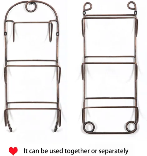 Miniatura 5 de Toallero de pared para baño, anaquel para toallas de baño, rejilla de metal para vinos