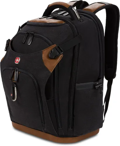 Miniatura 11 de SwissGear Mochila de bolsa de herramientas, se adapta hasta, Marrón (Brown Canvas), Grande