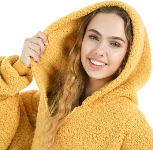 Miniatura 16 de THE COMFY Teddy Bear From Shark Tank Patented Zipper Oversized Sherpa Wearable Blanket Hoodie Gift for Women & Men