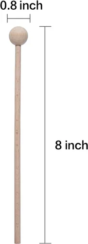 Miniatura 4 de Palitos de percusión de mazos de madera para xilófono, campanilla, bloque de madera, glockenspiel y campanas, 8 pulgadas de largo