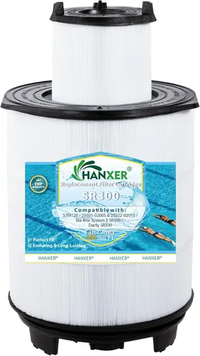 HANXER® System 3 S7M120 Juego de filtros de piscina interior y exterior, repuesto para cartuchos de filtro de piscina SR300, 25021-0200S y