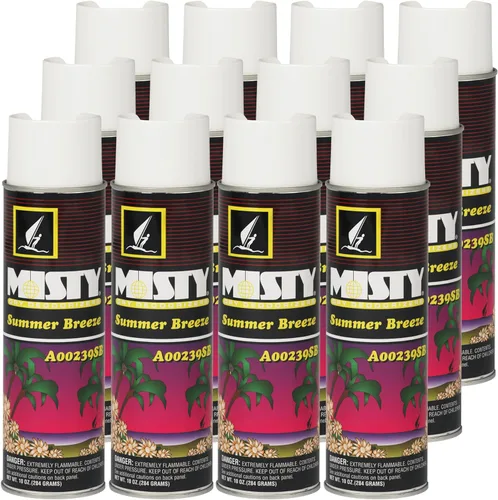 Miniatura 10 de Misty 1001842 - Aerosol desodorizante ambientador, cáscara de limón, 10 onzas (caja de 12), neutralizador de olores prémium para humo