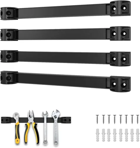 Miniatura 10 de Paquete de 5 soportes magnéticos para herramientas, tiras magnéticas, barra magnética con revestimiento de PVC para organizador de herramientas