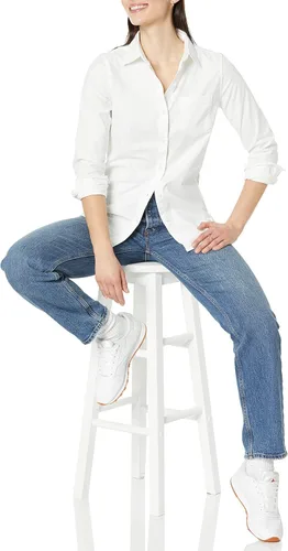 Miniatura 4 de Amazon Essentials Camisa Oxford elástica de manga larga con botones para mujer (disponible en tallas extragrandes)