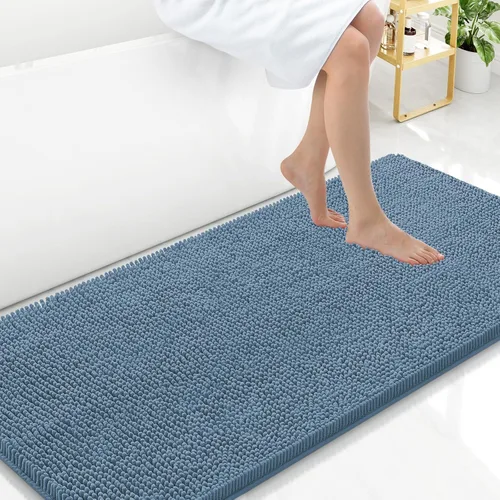 Miniatura 55 de Arotive Alfombras de baño de felpilla extrasuaves y absorbentes, de 24 x 16 pulgadas, lavables a máquina, parte trasera de goma antideslizante
