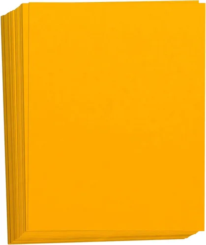 Hamilco Papel de cartulina de colores para álbumes de recortes, 8.5 x 11 pulgadas, color dorado, 50 unidades Dorado (Sun Gold)